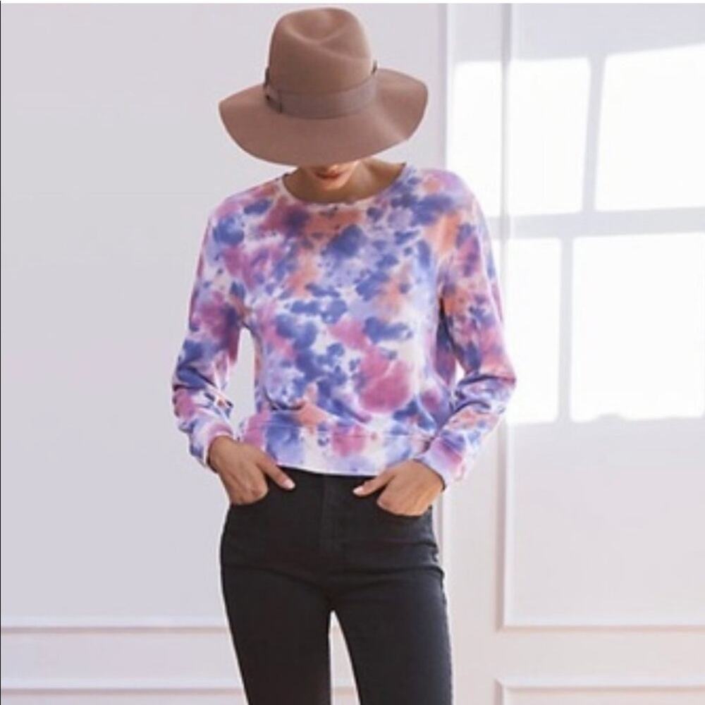 Elizabeth & James Sweatshirt Tie Dye Purple Pink